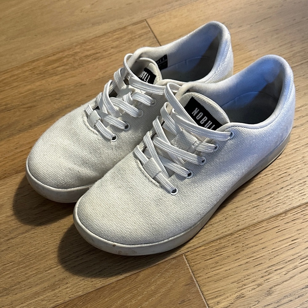 NOBULL Off-White Canvas Sneakers Womens 7
